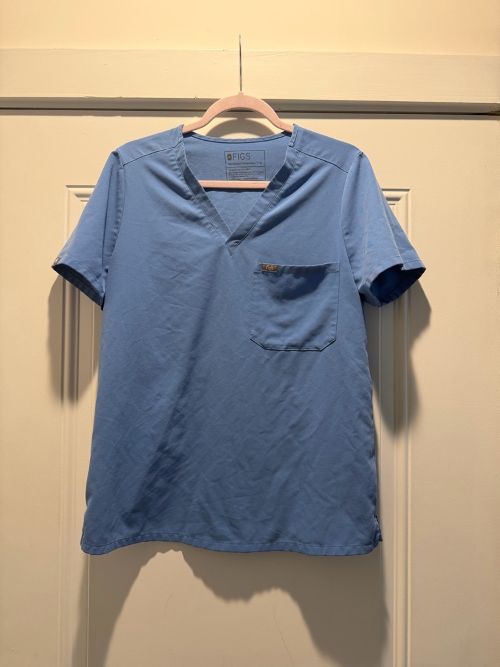 FIGS Technical Collection V-Neck Scrub Top - Sky Blue